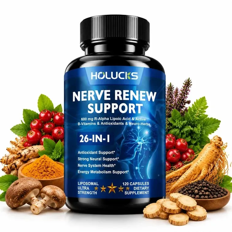 Nourish Nerve Supplement 26-IN-1 Formula Contains Vitamin B Complex R-Alpha Lipoic Acid Support Heart Nerve Brain Health — image 2