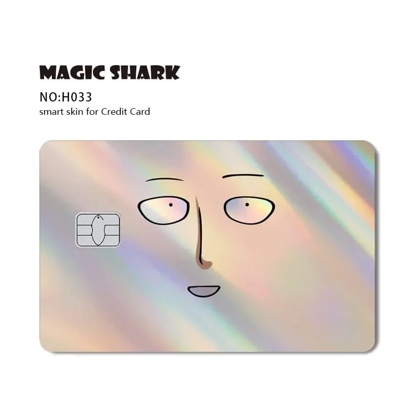 Magic Shark Skull Panda Hunter Broke Blue Eyes Dragon Laser Holographic Sticker Cover Film Skin for Credit Bank Debit Card