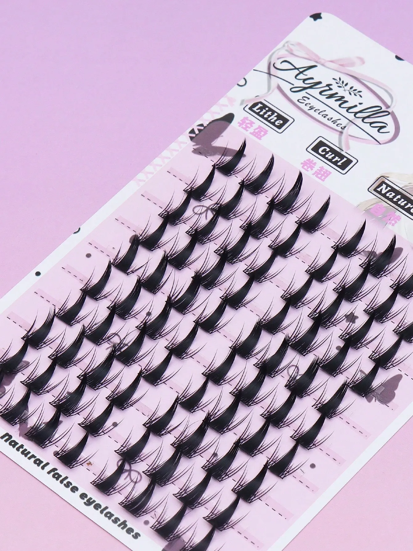 Manga Anime Spiky Cluster Lashes Sharp Tip Fox Eye Individual Eyelashes Cosplay DIY Segmented Fake Lashes — image 5