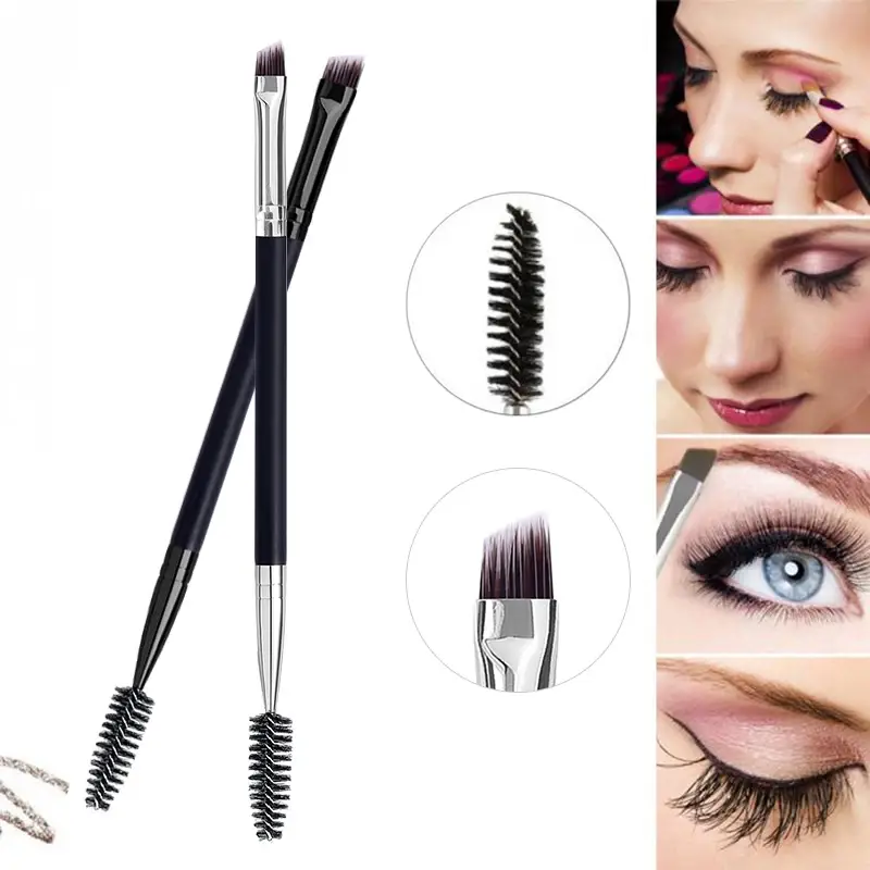 1pc 2 in 1 Double Head Eyebrow brush+Eyelash brush Makeup Tools Cosmetic Brushes Eye lash Make up Brushes brochas maquillaje — image 1