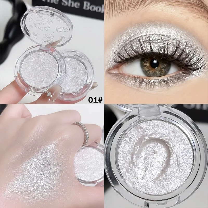 Muge Leen Long Lasting Single Eye Shadow Three Textures for Eye Makeup & Facial Brightening Cosmetic Gift