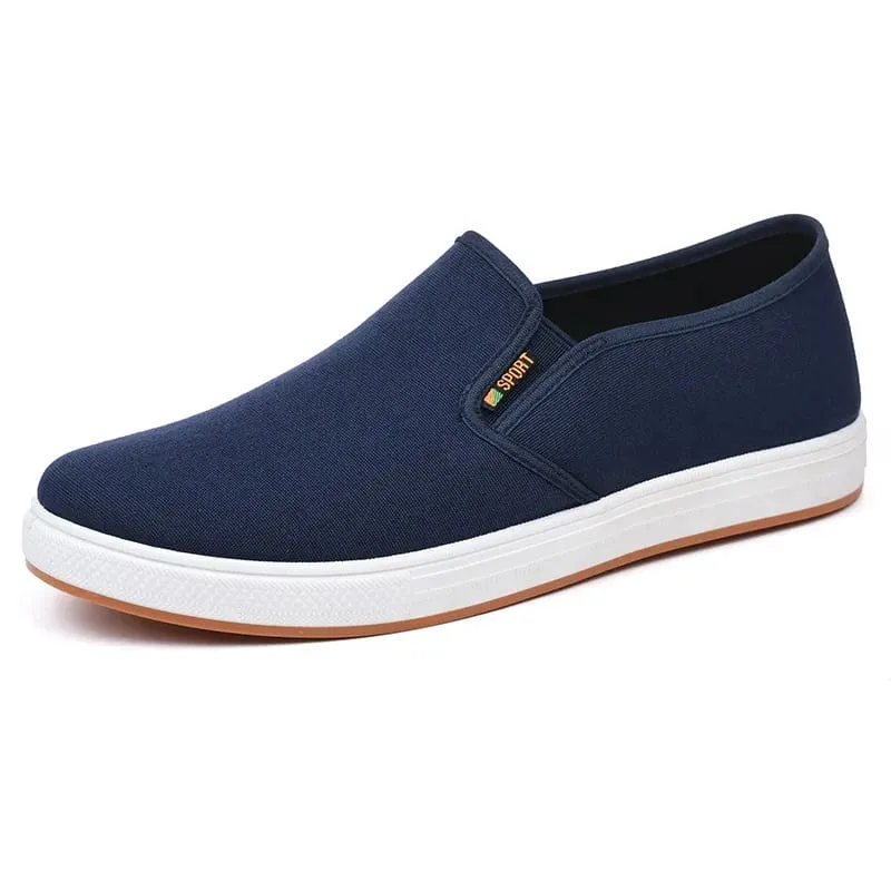 ​Men's Canvas Sneakers Casual Slip-On Vulcanized Lightweight Flat Shoes Affordable Free Shipping​