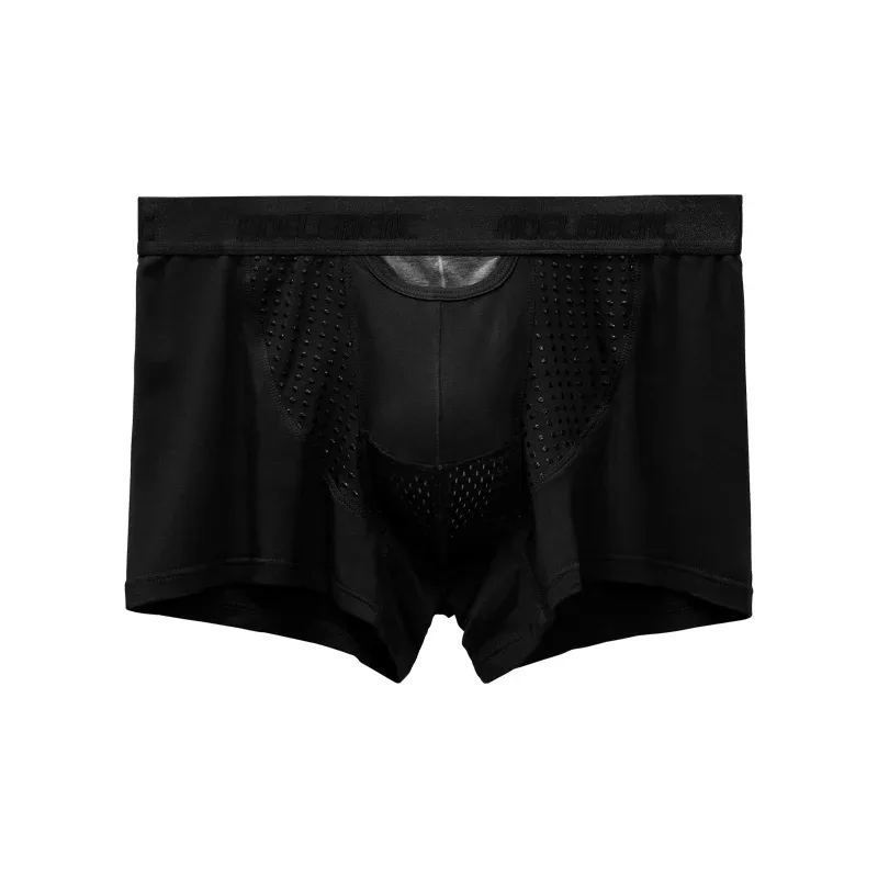 Jingsuogun Elastische Scheiding Ondergoed Mannen Scrotum Ondersteuning Ader Ondergoed Ijs Zijde Pouch Spataderen Boxer Britse Joggingbroek