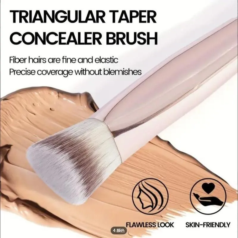 4Pcs Skin-friendly Dual Ended Makeup Brushes Non-irritating Foundation Blush Concealer Powder Cosmetic Brushes