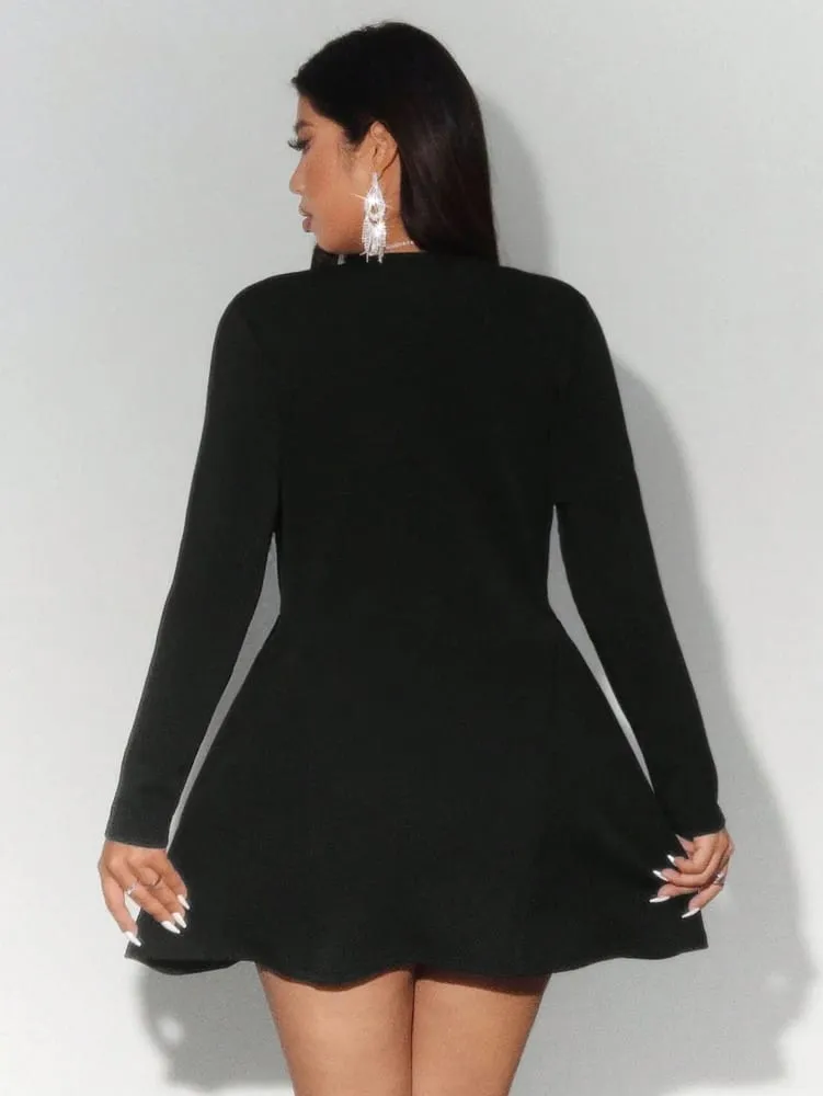 plus Size Lace Sexy Dress Elegant Gown for Women Big Size Party Outerwear Fashionable Casual Dress