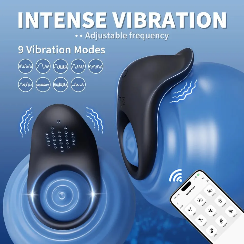 APP Control Penis Ring Vibrator for Men Delay Ejaculation Cock Ring Sex Toys Lock Penisring Cockring Adult Male Sex Supplies 18+ — image 2