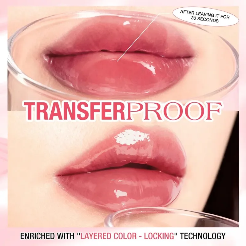 O.TWO.O 8pcs Lipstick Set Liquid Lip Gloss Glossy Finish High-Shine Long Lasting Moisturize Non-Stick Glassy Lipstick Makeup Set
