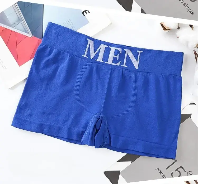 3 Pcs/Lot Panti ng Panlalaking Panloob na Kasuotang Panloob Boxers Breathable Man Boxer Solid na Pantalon Kumportableng Panlalaking Brand na Shorts Itim na Asul na Panloob