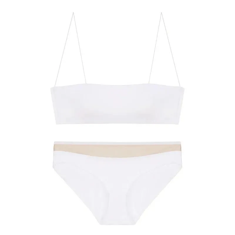 VictoryDoopair Sexy back lingerie women gather small chest no trace thin shoulder belt open back chest massage brassiere set