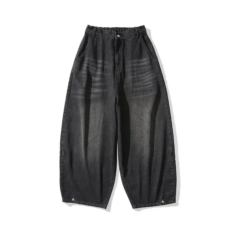 Spring Men Streetwear Denim Pants Men Harajuku Washed Baggy Jeans Men Y2K Fashion Punk Casual High Waist Wide Leg Pants