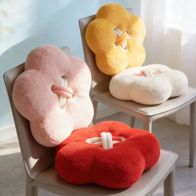 Button Plush Toys Flower Heart-shaped Stuffed Pillow Home Decor 40/45cm Soft Sofa Cushion Throw Pillow Birthday Surprise Gifts