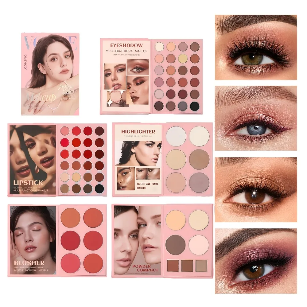 Book Style Eye Shadow Plate Natural Brown Matte Fine Flash Eye Shadow Waterproof Durable and Easy to Use Portable Travel Makeup Gift Suitable for Women's Holiday