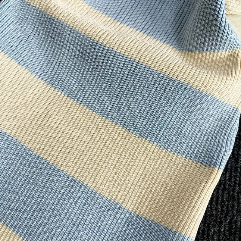 2024 Stripe Summer Elastic Split Bodycon Dress Sexy Beach Vacation Sundress Women Casual Slim Pencil Vestidos Maxi Long Dress — image 5