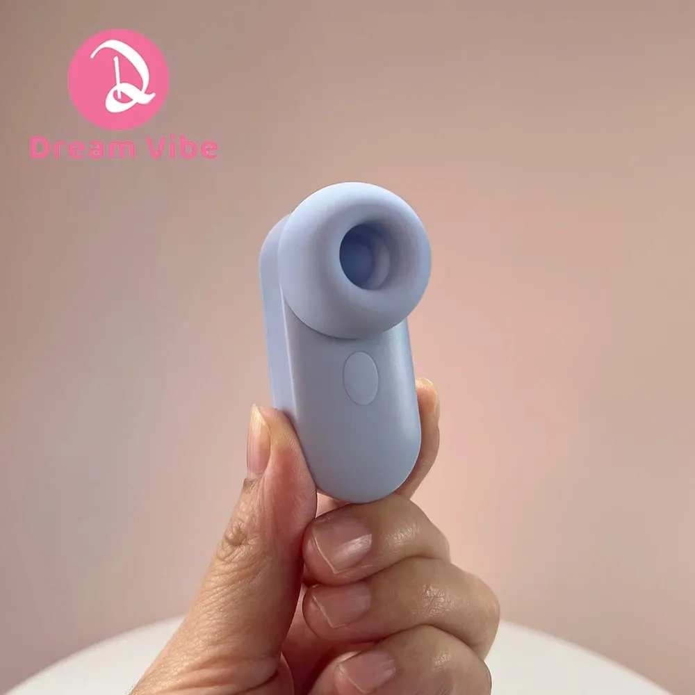 Dream Vibe Echo 2-in-1Mini Sucker Earphone Shaped Yellow Tapping and Sucking Vibrator Sex Toy Woman Nipple Clitorial Massager
