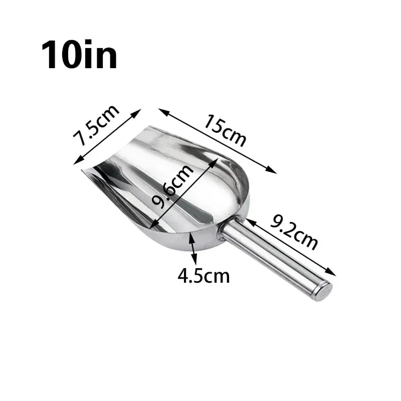 Stainless-Steel Ice Cube Scoop Bar Buffet Party Kitchen Spice Candy Flour Nut Scoop Spoon Dry Goods Shovel Kitchen Accessories