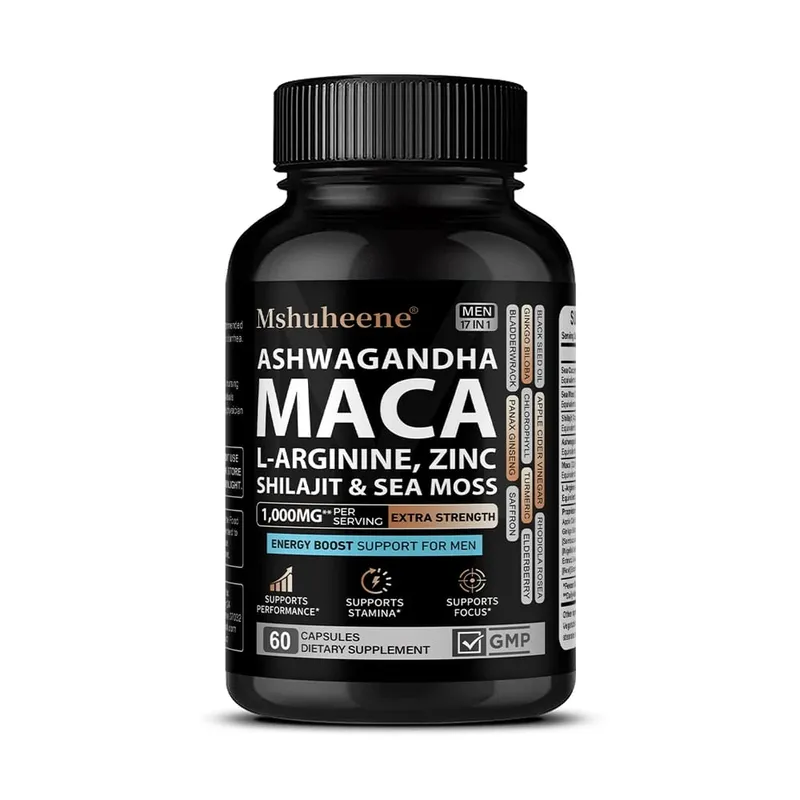 Meningkatkan Campuran Suplemen - L-Arginine + Maca + Stamina Ashwagandha Pertumbuhan Otot Fungsi Vaskular Peredaran Darah