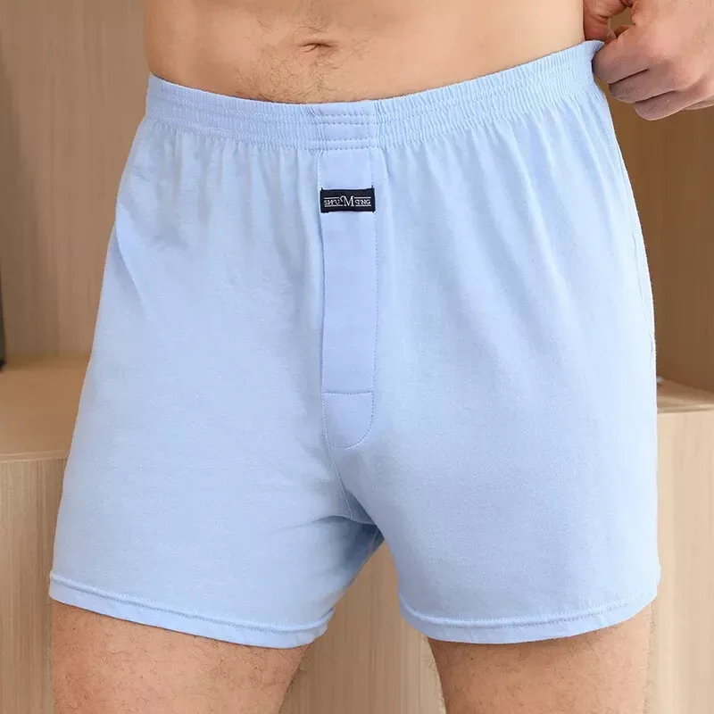 Boxer masculino pantie lote underpant solto grande curto algodão plus size roupa interior para homem boxer briefs sólido médio masculino boxer