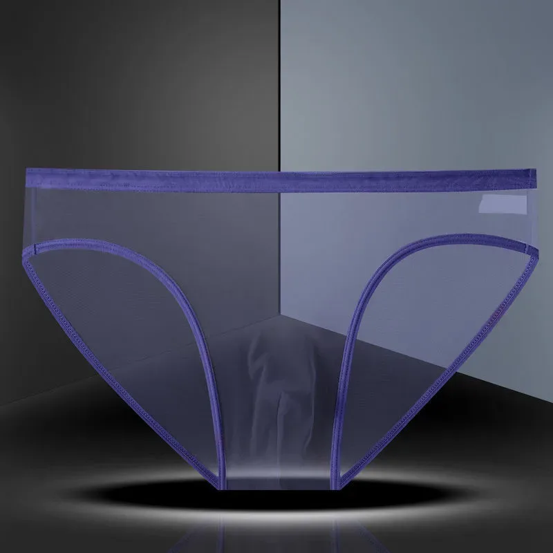1-2 Pcs Men's Briefs Seamless Transparent Ultra-thin Underpants Breathable Mesh Sexy Male Panties Elastic Underwear Shorts Panty