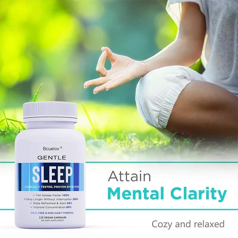 Adult Sleep Supplement Melatonin 5mg with Magnesium Glycinate Valerest & Ashwagandha Helps Relax and Promote Natural Sleep