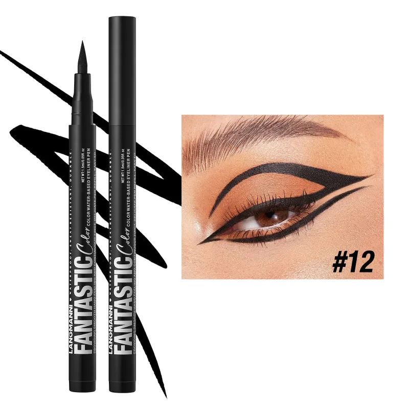 Matte Blue Black Liquid Eyeliner Pen Waterproof 12 Colors Ultra-thin Colorful Eyeliner Smooth Quick-Drying Eye Liner Pen Makeup — image 13