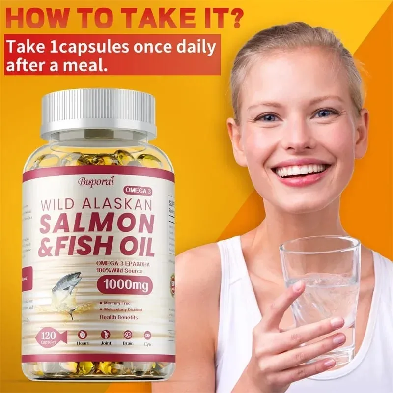 Salmon Fish Oil - Rich in EPA+DHA Supports Joint Brain and Eye Health Enhances Immune Function and Antioxidant — image 5