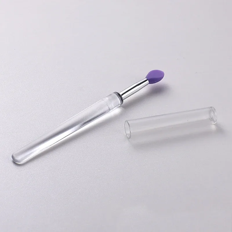 Silicone Lip Brush With Cover Soft Multifunctional Lip Mask Applicator Lipstick Lipgloss Portable Travel Makeup Brushes Reusable