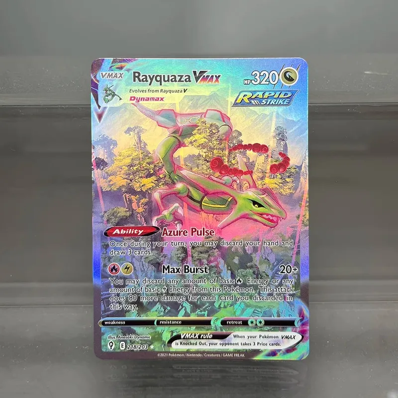Foil PKM Single Cards Pikachu Charizard EX Bubble Mew Game Rare Collection Cards PTCG Rainbow Proxy Cards