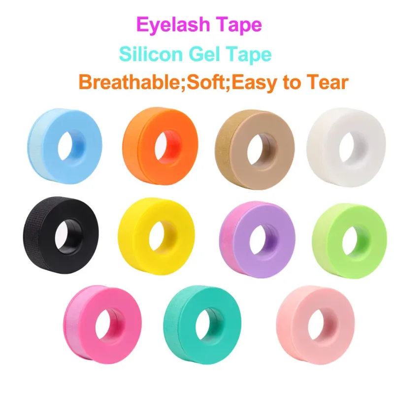 5/10Rolls Silicone Gel Tape for Lash Extensions Non-Woven Breathable Sensitive‑Skin Under‑Eye Patch Lash Tape Makeup Tool Supply