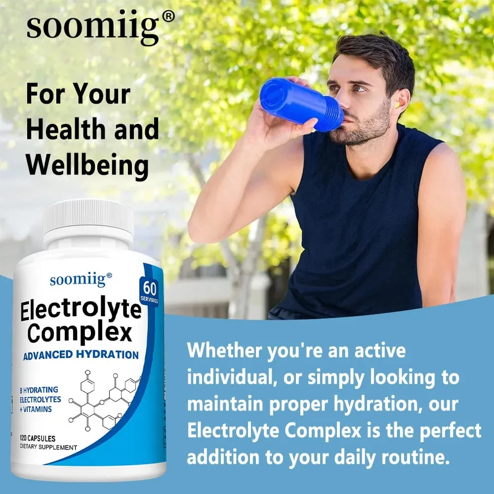 Capsules de sels d'électrolytes avec magnésium B6 B12, potassium et zinc, hydratation rapide, réduit les crampes musculaires, favorise la récupération