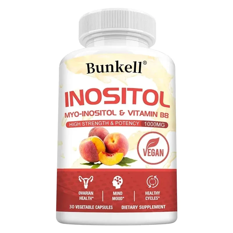 Inositol 1000mg Capsules - Fat Metabolism Liver Health Ovarian Immune System Support Skin Balance & Hair Growth Supplement