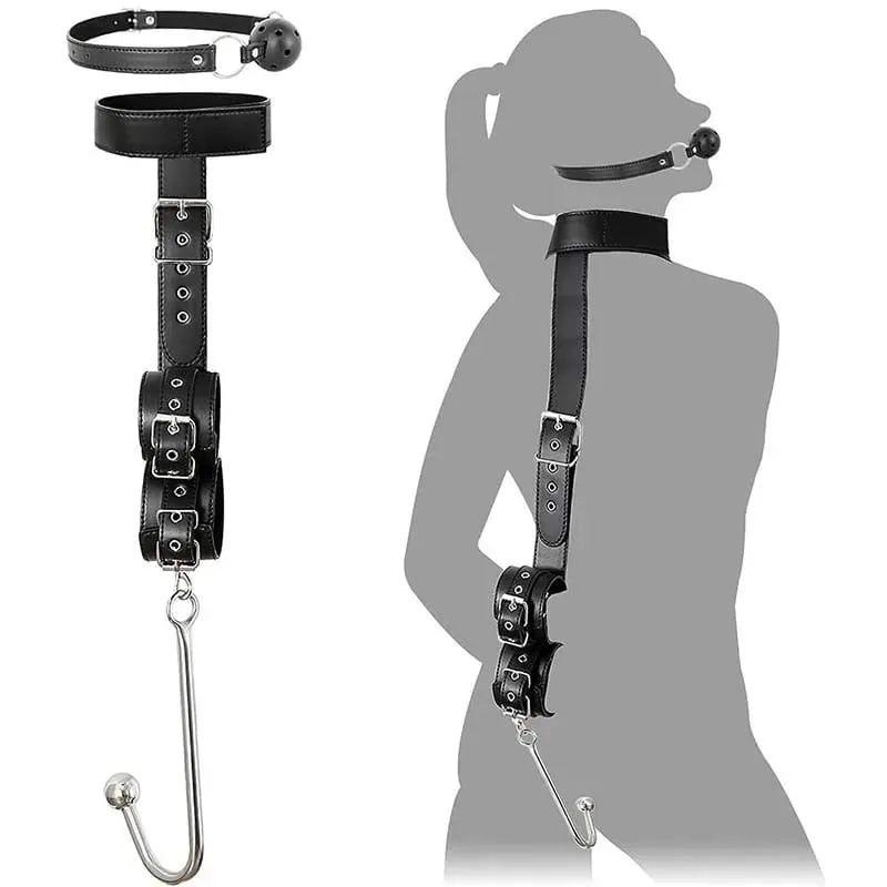 SM Adult Sex Toy Backhand Binding Apertural Plug Anal Hook Bondage Toys Bdsm Kit Slave Bondage Handcuff Couple Bundle Game 18+