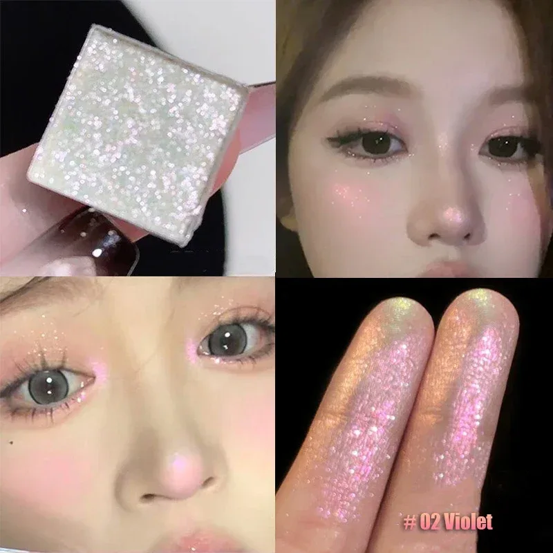 Multichrome Metallic Changing Eye Shadow Cards Waterproof Chameleon Blue Ultra-Shiny Holographic Glitter Eye Makeup Highlighter