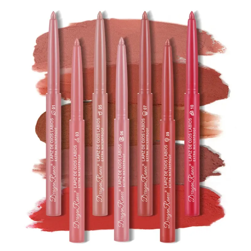 Delineador labial à prova d'água, de longa duração, lápis labial fosco para iniciantes, automático, hidratante de feijão, copo antiaderente — image 6