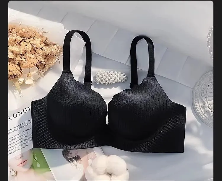 High Quality Thick Padded Wirefree Bra Set Women Seamless Solid Gathering Lingerie Comfort Push Up Effect Perfect for Smaller