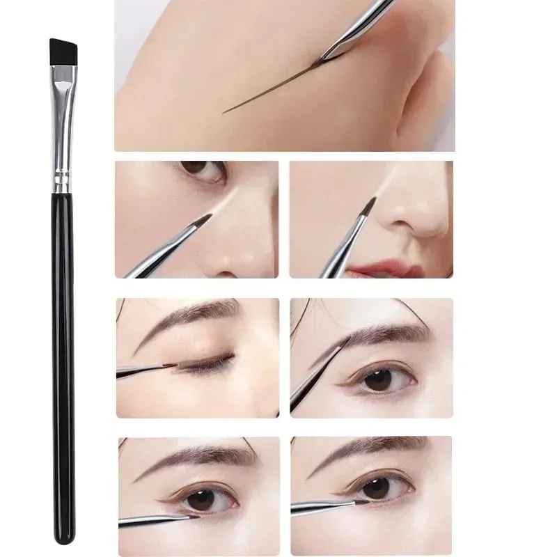 Bent Liner Makeup Brushes Angled Eyeliner Brush Fine Eyeliner Brushes Eye Contour Makeup Tool Eyeshadow Eye Brow Brushes Tool