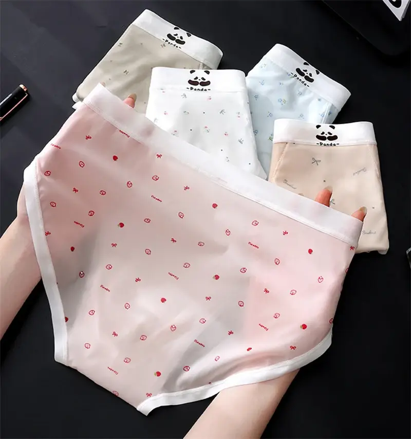 Baru Bare feel seluar dalam lelaki bercetak sissy cuecas masculino sutera ais seksi tøy lelaki cueca nipis lancar calzoncillos hombre