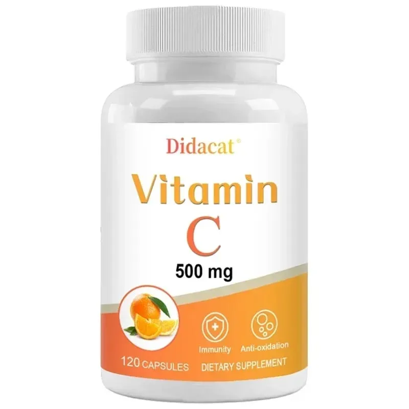 Vitamin C 500 mg 120 Capsules - High Absorption Antioxidant Supplement Immune System and Collagen Supplement Non-GMO