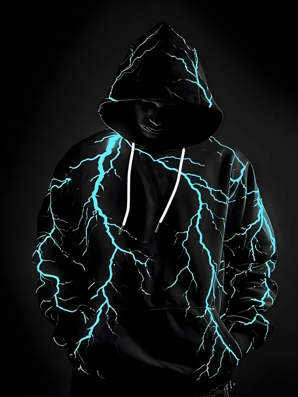 Moletom masculino com capuz inverno-primavera com estampa 3D confortável e macio estilo streetwear moderno e casual