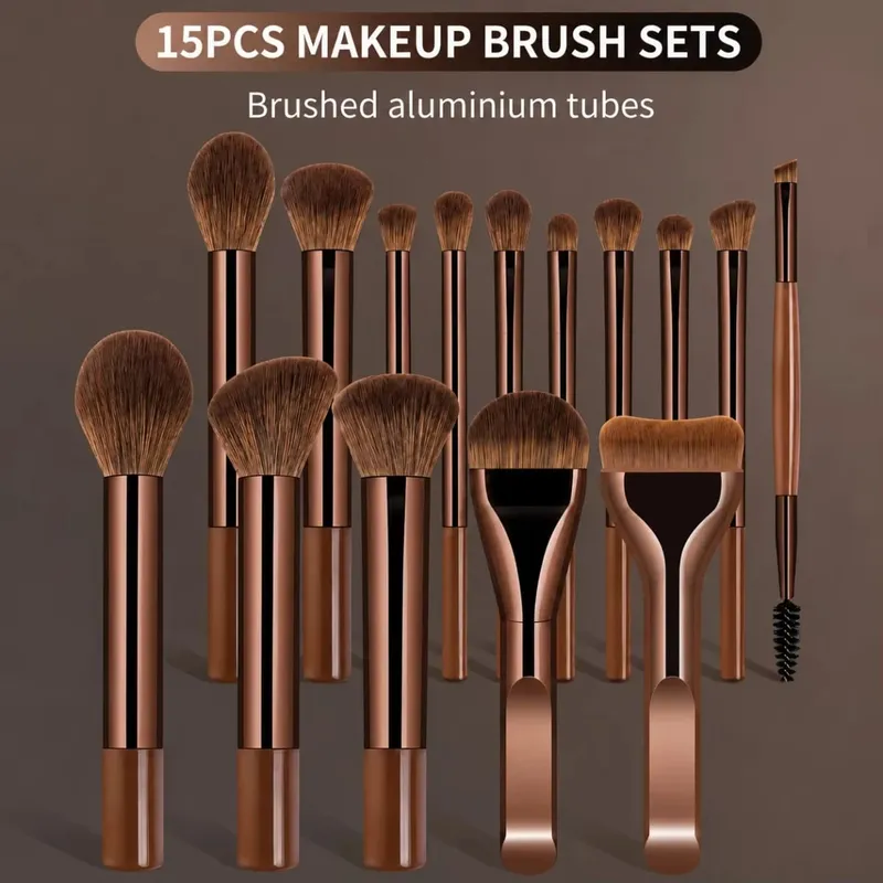 Brush Set Includes 14pcs Makeup Brushes + 1pc Makeup Bag + 2pcs Makeup Sponges Containing Foundation Brush Blush Brush — image 5