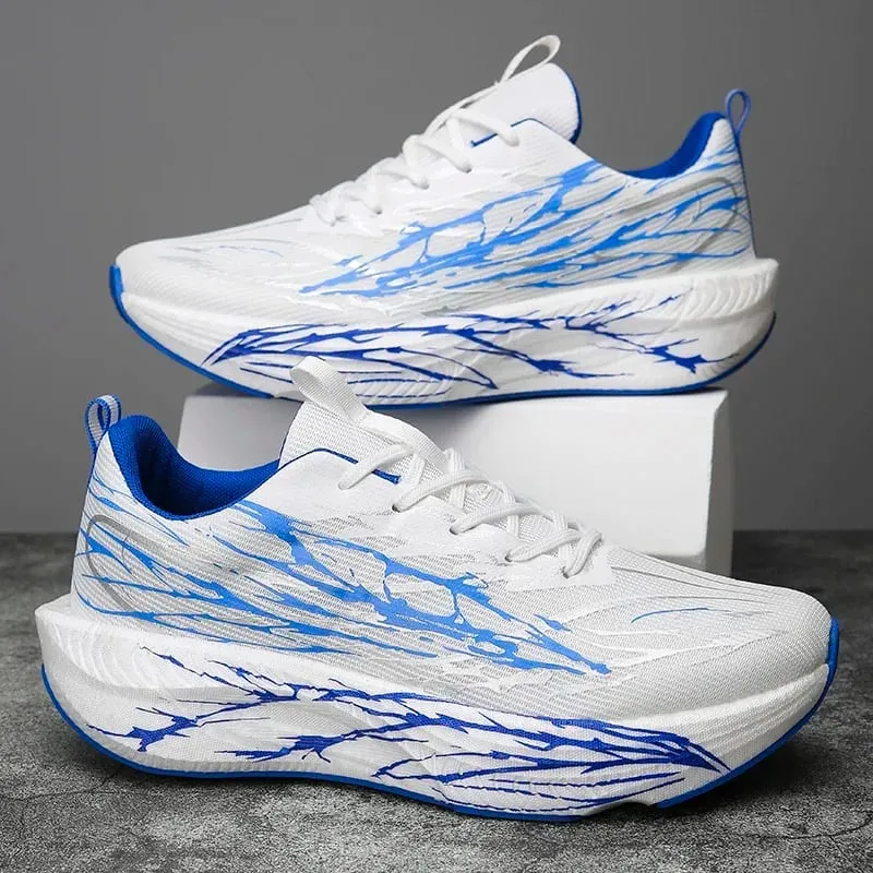 2026 Professional Marathon Running Shoes Night Glow Couple Sneakers Sports Shoes Breathable Mesh Upper Flat Heel