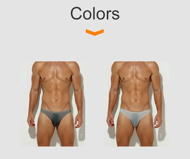 Mens ICE Silk Seamless ชุดชั้นในบางเฉียบโปร่งใสแห้งเร็วเซ็กซี่กระเป๋ากางเกงชายไม่มีรอยต่อกางเกง Breathable Underpants