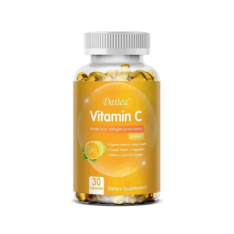 Vitamin C 2000 Mg Capsules Nutritional Supplements - Immunity Collagen Boosters and Antioxidants Skin Health Vitamin C