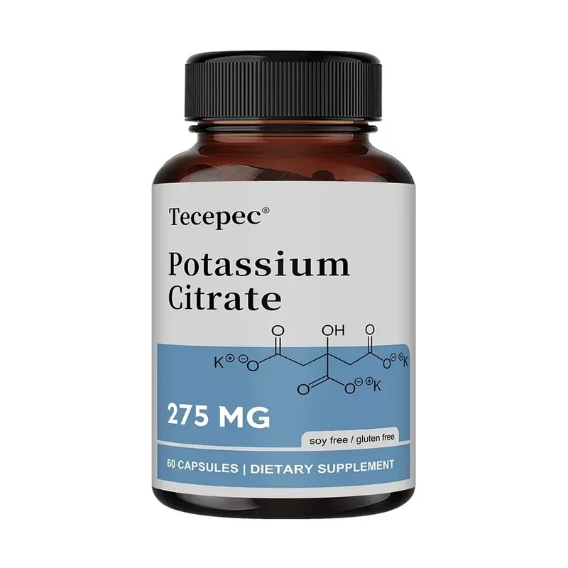 Potassium Citrate Capsules - Maintain Cell Function Strong Joints and Bone Health Regulate Blood Pressure Nerve Conduction