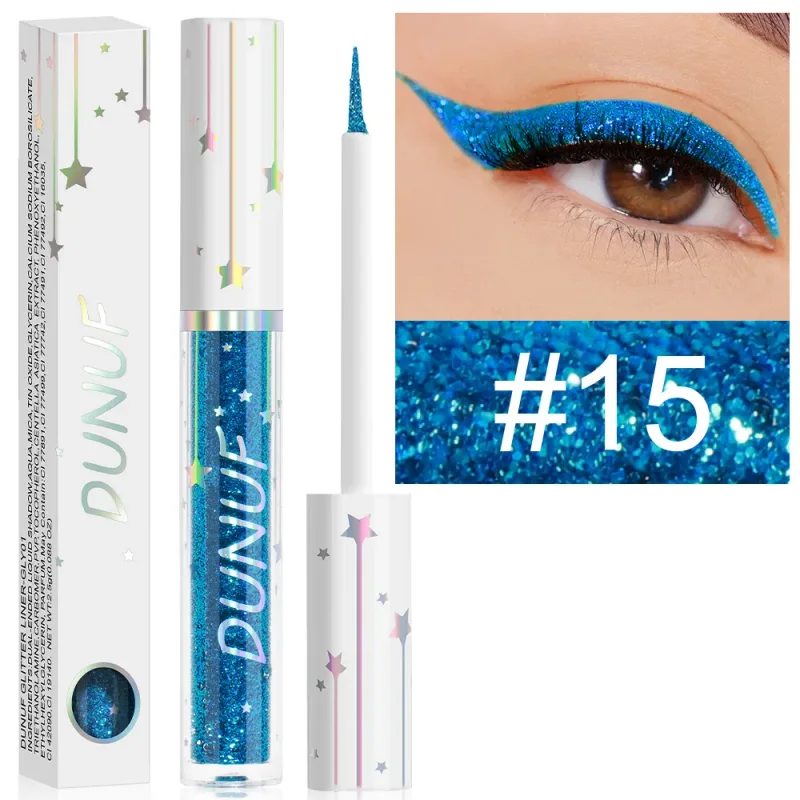 Diamond Blue Sequins Eyeliner Glitter Shiny Brighten Lying Silkworm Makeup Highlight Liquid Eye Liners Pigment Green Silver Gold