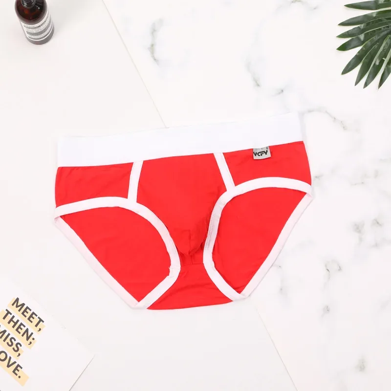 Color Modal comfortable and breathable men's briefs, solid color simple pants YCFY