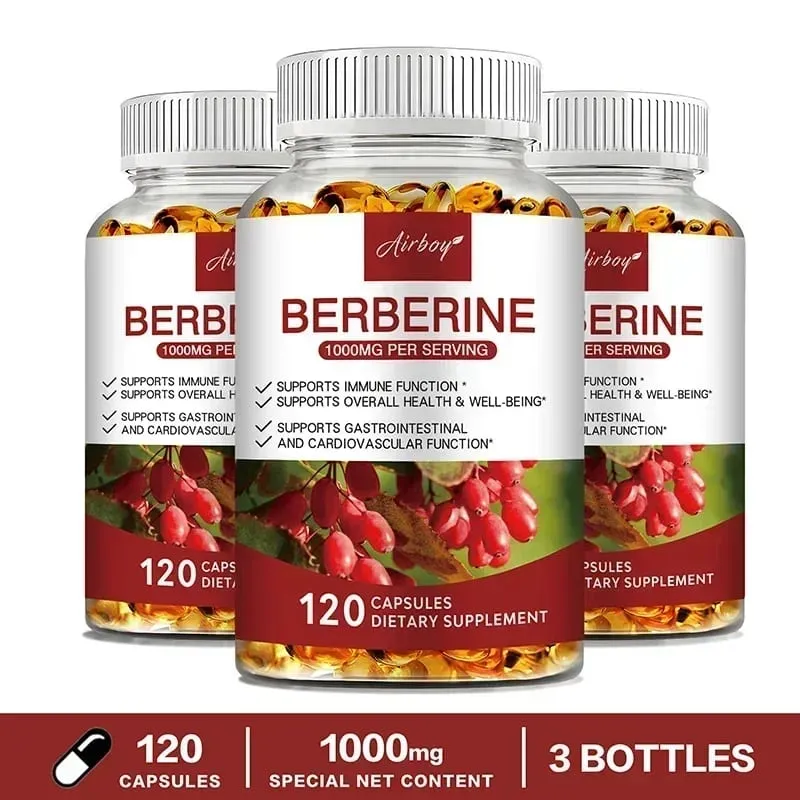 Berberine Capsules - Support Overall Health and Immune Function Promote Digestion Enhance Energy Anti-oxidant and Anti-aging