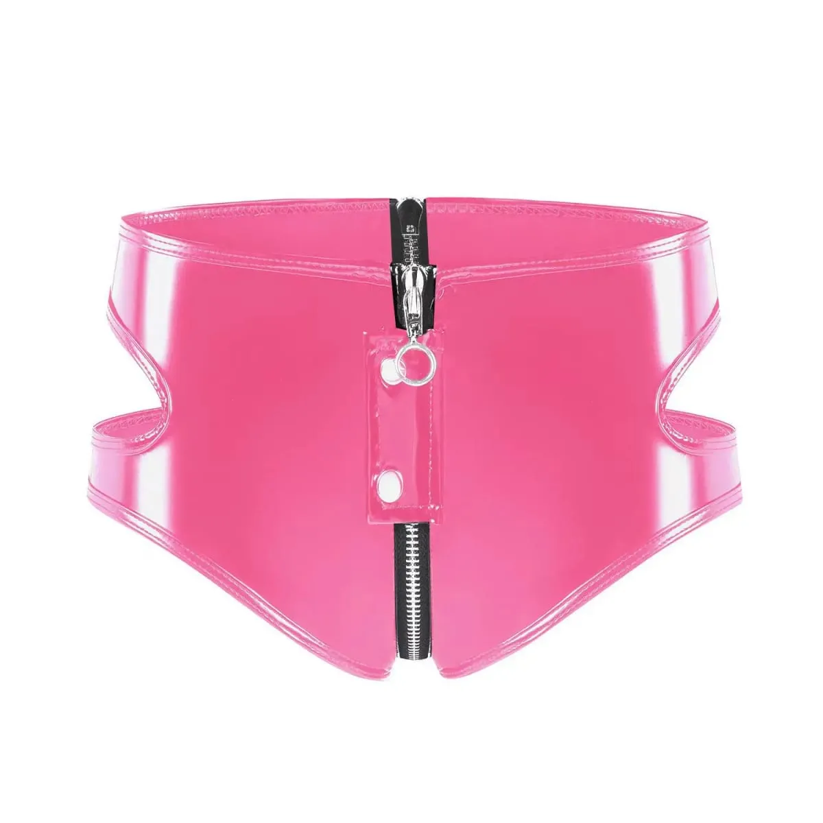 女性のウェットルック PVC フェイクレザーブラジャーランジェリーセットノンワイヤー裏地なし Bralette パンクジッパー股ブリーフクラブウェア新しい