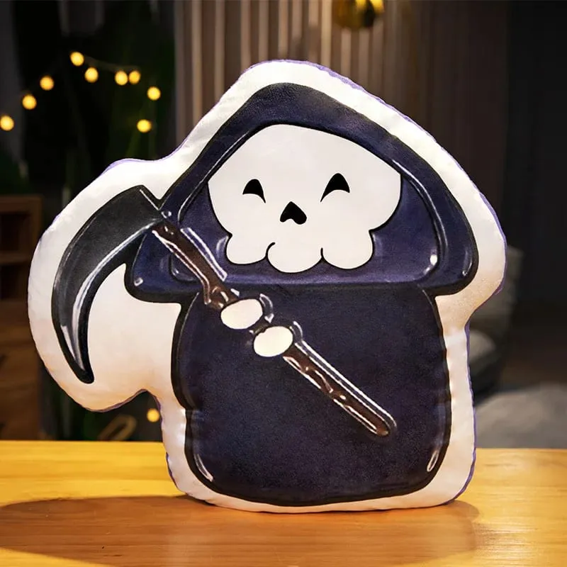 30CM Funny Pumpkin Ghost Cute Elves Skeleton Death Dark Cat Soft Pillow Halloween Home Decoration Sofa Cushion Nap Sleep Toys — image 15