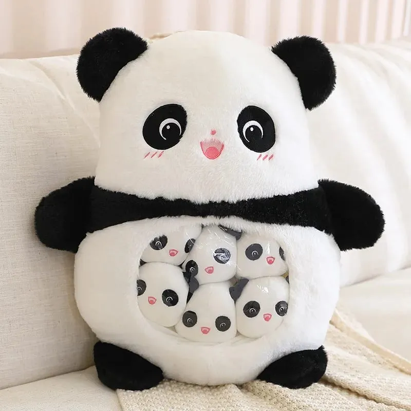 6Pcs Small Toys Inside Cute Panda Koala Rabbit Dinosaur Cartoon Animals Plush Pillow Soft Stuffed Sofa Cushion Homdecor Pillow — image 8