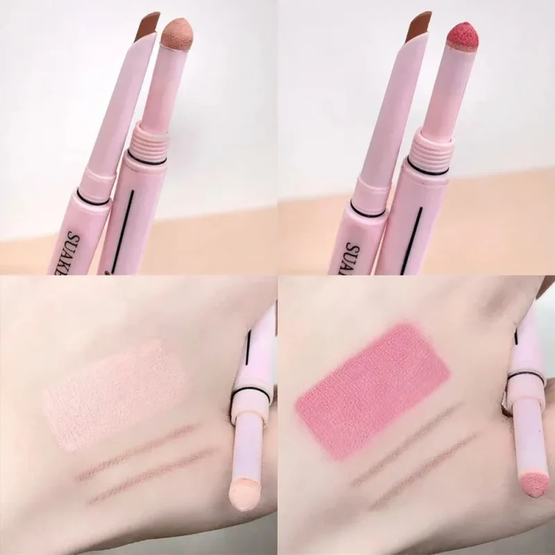 Dual End Glitter Matte Aegyosal Pen Brightening Highlight & Shadow Stick Eye Makeup Lying Silkworm Eyeliner Gel Pencil 애교살 펜